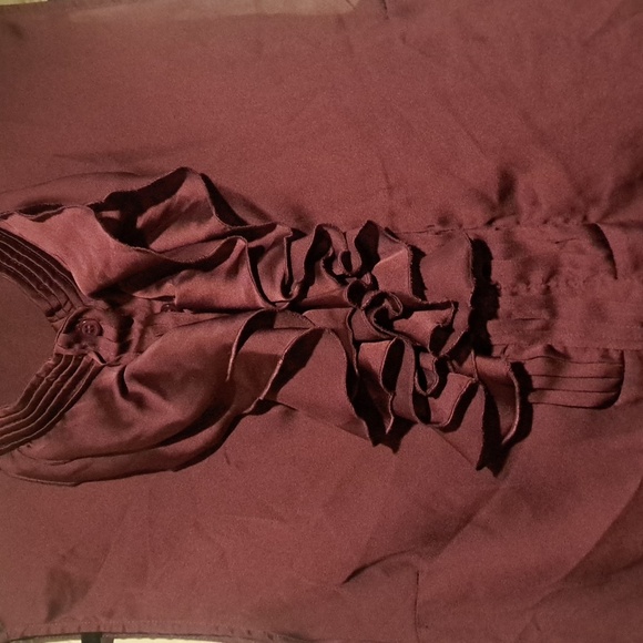 Jessica 🫐Plum Ruffled Blouse Size 14 - Picture 2 of 6